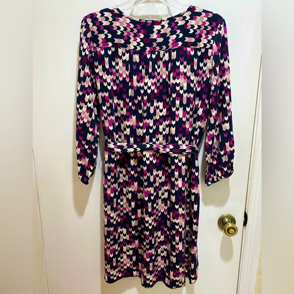 Ann Taylor Factory MP Navy Multi Print Shirt Dress - Picture 3 of 10